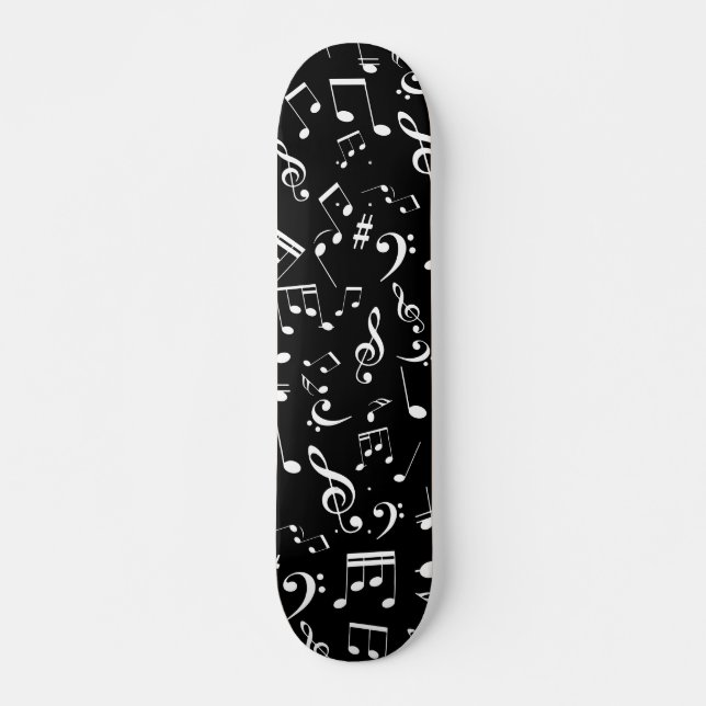 MUSIK NOTER 2 MINI SKATEBOARD BRÄDA 18,5 CM (Framsida)