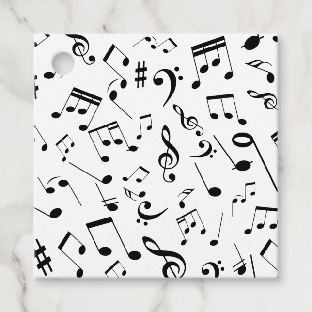 MUSIK NOTER 3 GÅVOR ETIKETTER (Framsida)