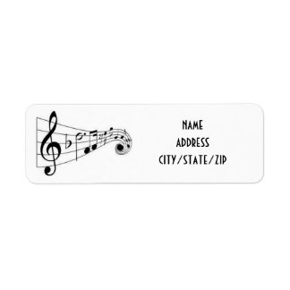 MUSIK NOTER ADRESSETIKETTER RETURADRESS ETIKETT
