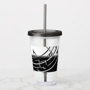 Musik noter Akryltumlare Take Away Mugg