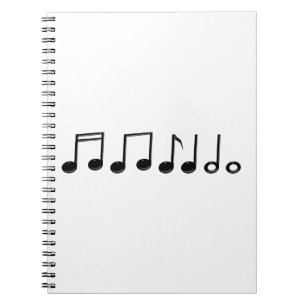 Musik noter anteckningsbok med spiral