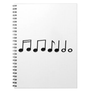 Musik noter anteckningsbok med spiral