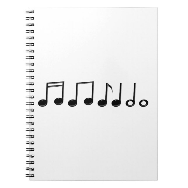 Musik noter anteckningsbok med spiral (Framsidan)