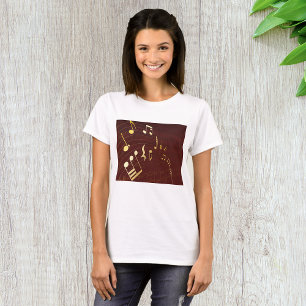 Musik noter-bakgrund t shirt