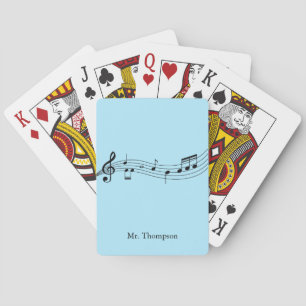 Musik noter Band eller Choir Teacher Anpassningsba Casinokort