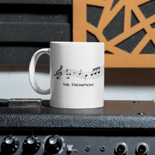 Musik noter Band eller Choir Teacher Anpassningsba Kaffemugg