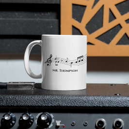 Musik noter Band eller Choir Teacher Anpassningsba Kaffemugg
