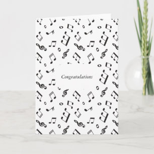 musik noter Black and White Kort