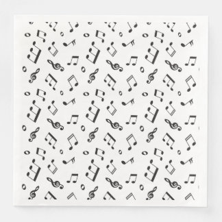 Musik noter Black and White Pappersservett