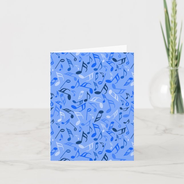 Musik noter Blue Anteckningskort (Framsida)