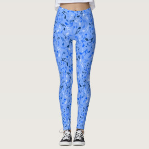 Musik noter Blue Leggings