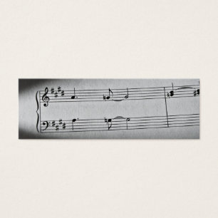 Musik noter bokmärke litet visitkort