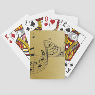 Musik noter Brushed Guld Casinokort