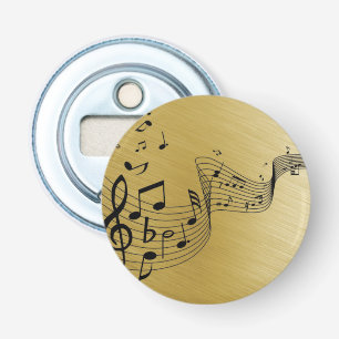 Musik noter Brushed Guld Flasköppnare