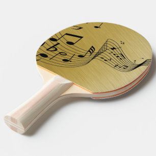 Musik noter Brushed Guld Pingisracket