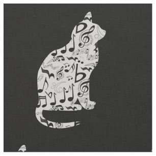 Musik noter Cat Lover - Minimalistisk musiker Tyg