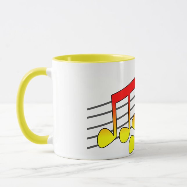 Musik noter Ceramic Mugg (Vänster)