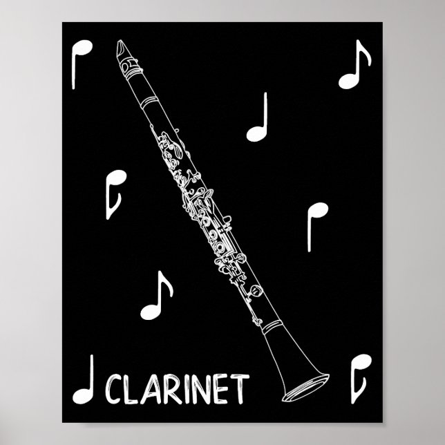 Musik noter Clarinet Poster (Framsidan)
