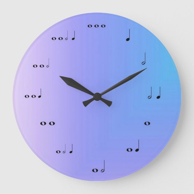 musik noter Clock Stor Klocka (Framsida)