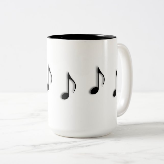 Musik noter Dance över Kaffe Mugg (Framsida höger)