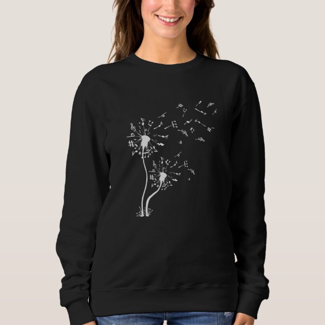 Musik noter Dandelion Flower T Shirt (Framsida)