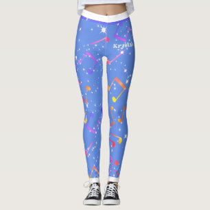 Musik noter (ditt namn) på Färg Leggings