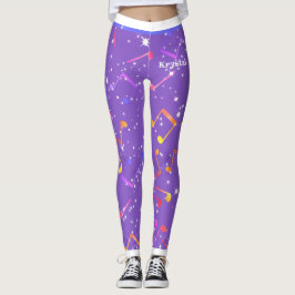 Musik noter (ditt namn) på Utra Violet Leggings