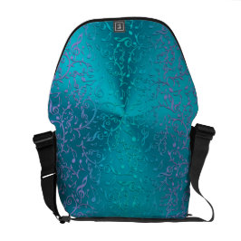 Musik noter för lilor för turkosblåttgrönt kurir väska