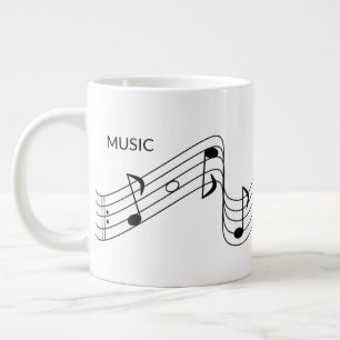 Musik noter for Music Teacher Jumbo Mugg