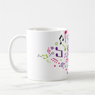 musik noter för musikfärgmönster kaffemugg