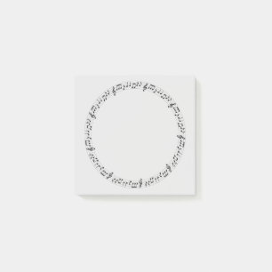 Musik noter för musiknotation post-it block