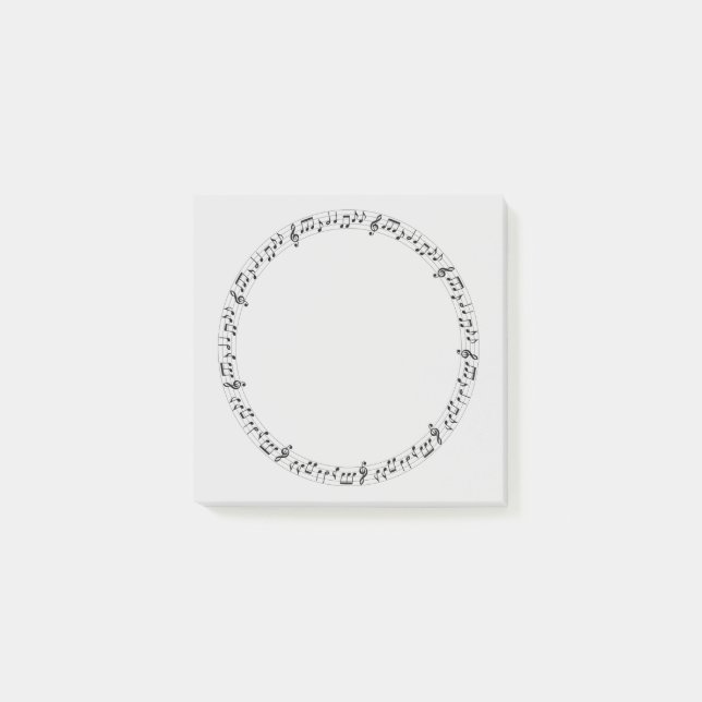 Musik noter för musiknotation post-it block (Framsida)