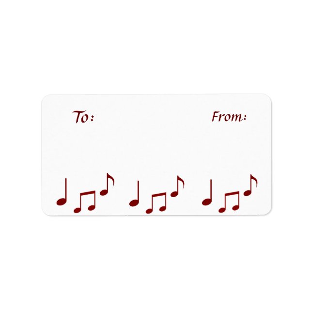 Musik noter Gift Sticker Märkre Adressetikett (Framsidan)