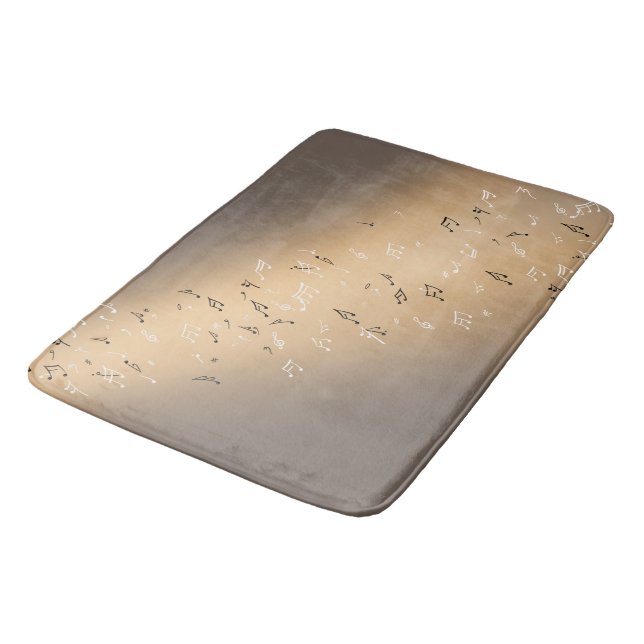 Musik noter Golden Light Bath Mat Badrumsmatta (Vinklad)