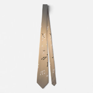 Musik noter Golden Light Neck Tie Slips