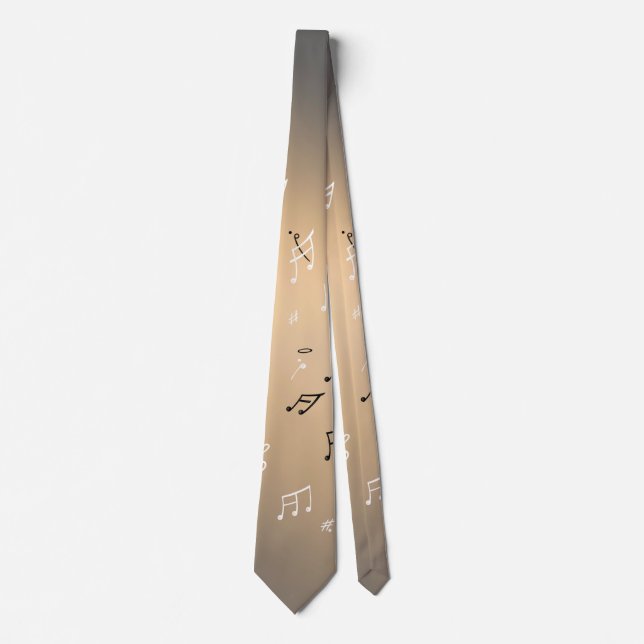 Musik noter Golden Light Neck Tie Slips (Framsida)