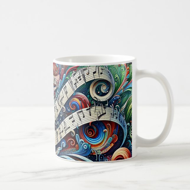 Musik noter Graffiti Coffee Mugg (Höger)