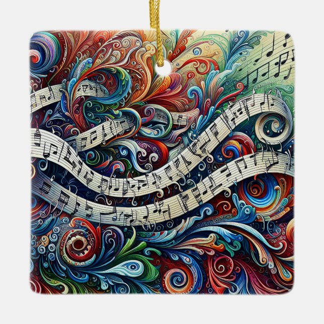 Musik noter Graffiti Ornament (Framsida)