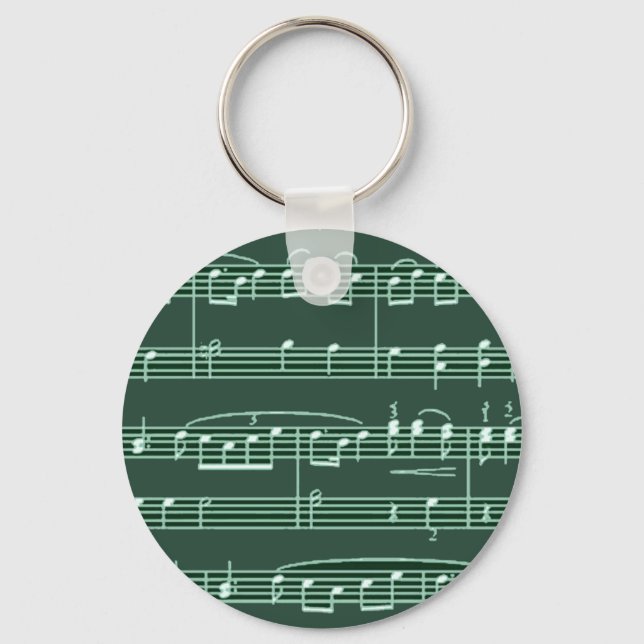 musik noter grönt nyckelring (Framsida)