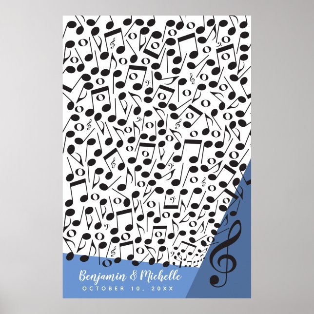 Musik noter Guest Bok Poster - 200 blanksteg (Framsidan)