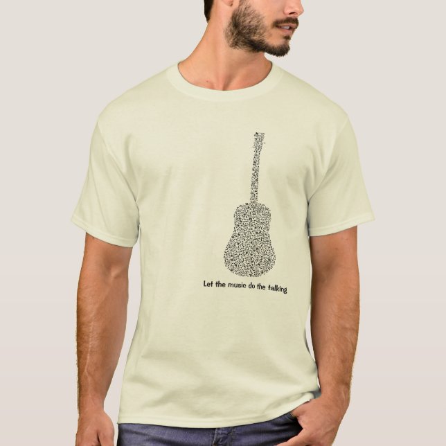 Musik noter Guitar låter musiken göra det som prat T-shirt (Framsida)