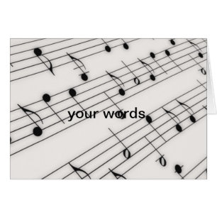 Musik noter hälsningskort