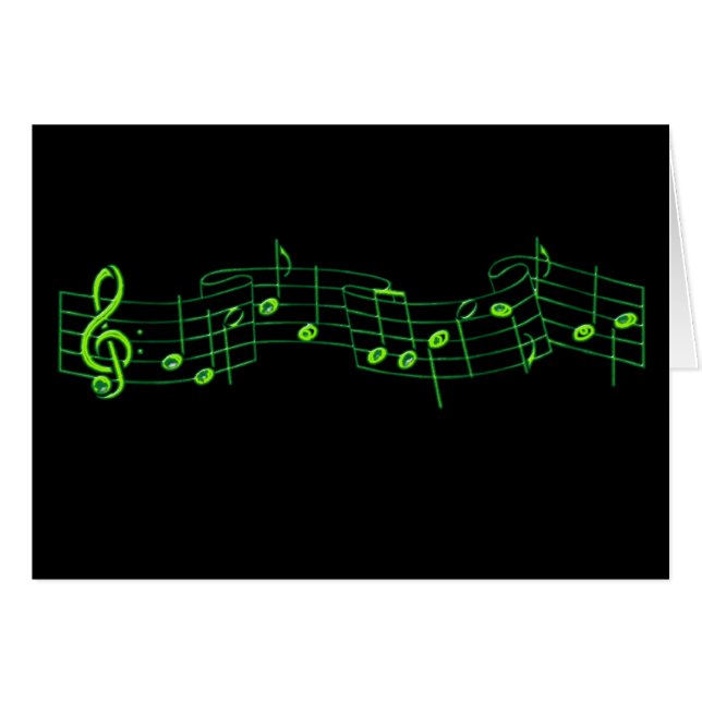 Musik noter hälsningskort (Framsidan Horizontal)