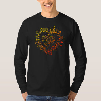 Musik noter Heart Musician School Clef Orc T Shirt