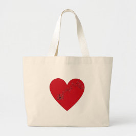 Musik noter i hjärtat, Tote Bag Jumbo Tygkasse