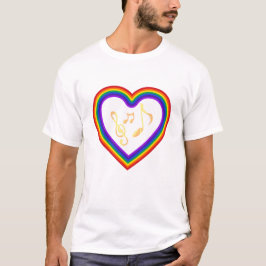 Musik noter i regnbågen, T-Shirt