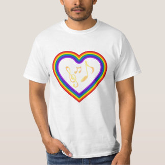 Musik noter i regnbågen, T-Shirt
