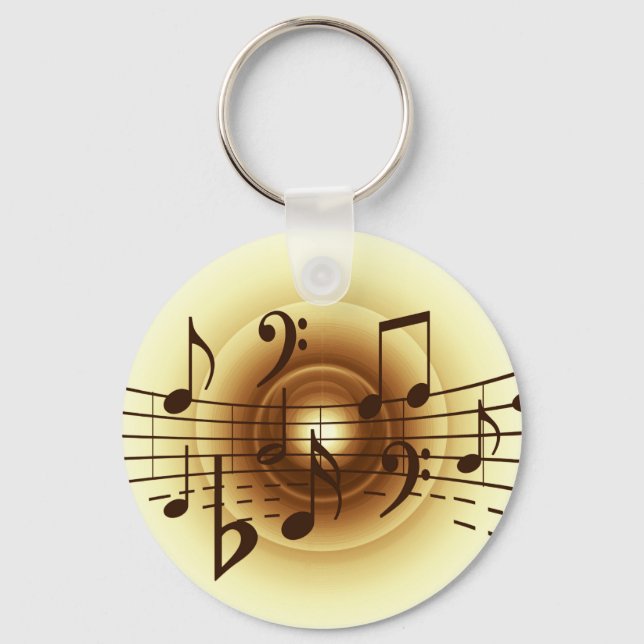 Musik noter illustration nyckelring (Framsida)