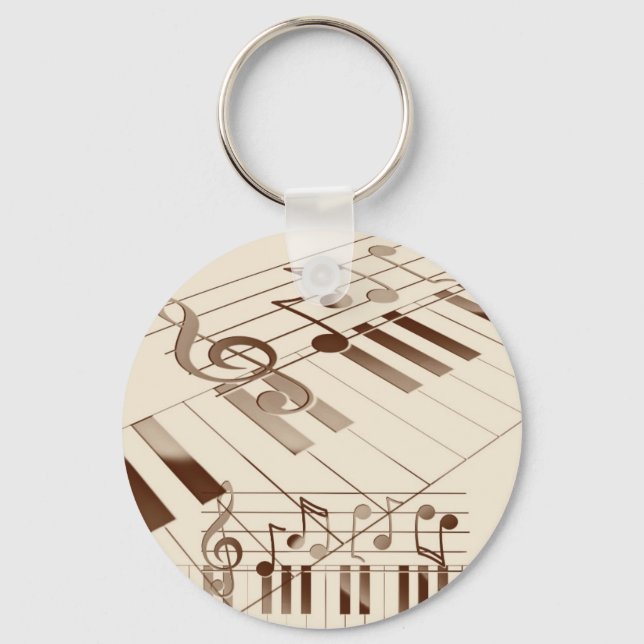 Musik noter illustration nyckelring (Framsida)