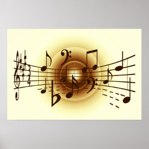Musik noter illustration poster